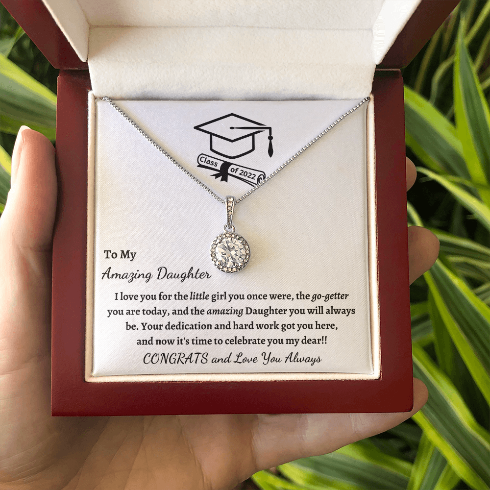 Tae Necklace Amazing Daughter Graduation Gift With Message Card skyyandkee