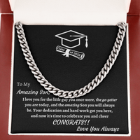 Day Necklace - Amazing Son Graduation Gift With Message Card skyyandkee Day Necklace - Amazing Son Graduation Gift With Message Card skyyandkee
