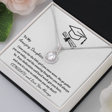 Tae Necklace - My Amazing Daughter Graduation Gift With Message Card - ehn1-grad